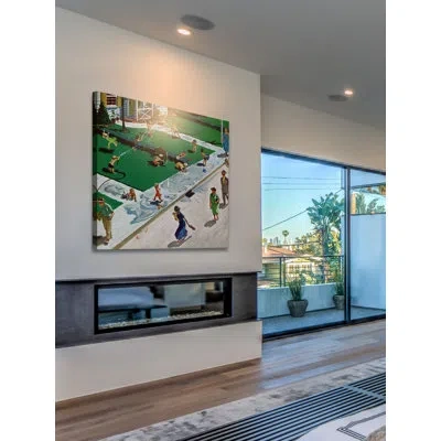 Marmont Hill Water Fight By Thornton Utz Painting Print On Wrapped Canvas In Green;beige
