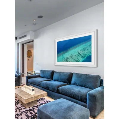 Marmont Hill 'water Layers' - Picture Frame Photographic Print On Paper In Blue