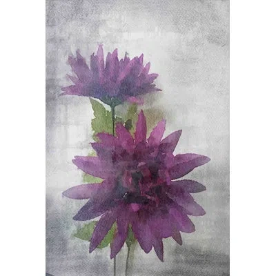 Marmont Hill 'watercolor Garden 5' By Irena Orlov Painting Print On Wrapped Canvas In Gray;purple