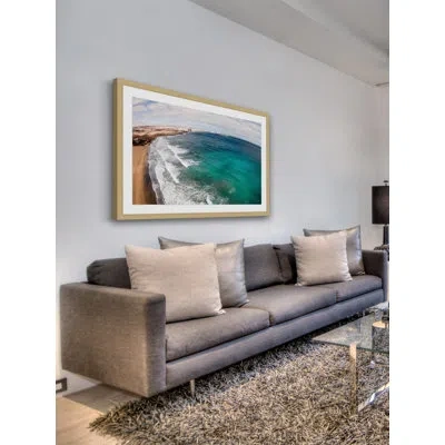 Marmont Hill 'wave After Wave' By Karolis Janulis Framed Painting Print In Blue;brown;green