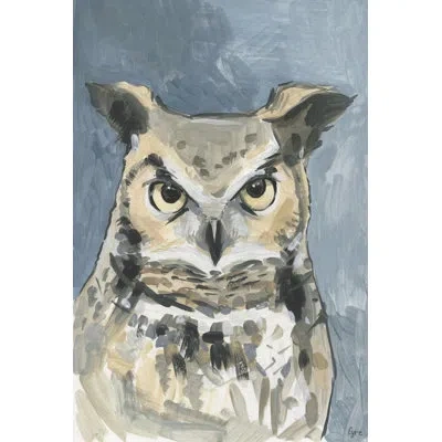 Marmont Hill 'what A Hoot' Painting Print On Wrapped Canvas In Gray