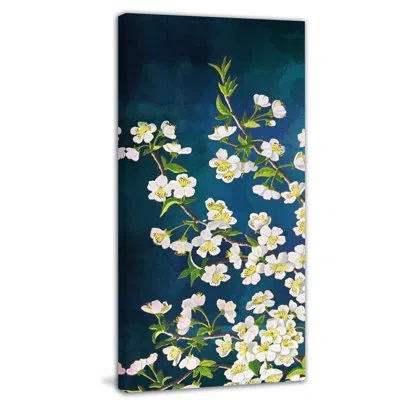 Marmont Hill 'white In Blue' Painting Print On Wrapped Canvas In Blue;green