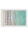 Marmont Hill White Sun Umbrellas Framed Print In Multicolor
