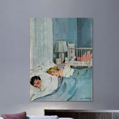 Marmont Hill Who's Turn? By M. Coburn Whitmore Print On Wrapped Canvas In Blue;white;gray