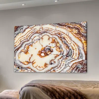 Marmont Hill Wild Rings - Graphic Art Print On Canvas In Brown;gray
