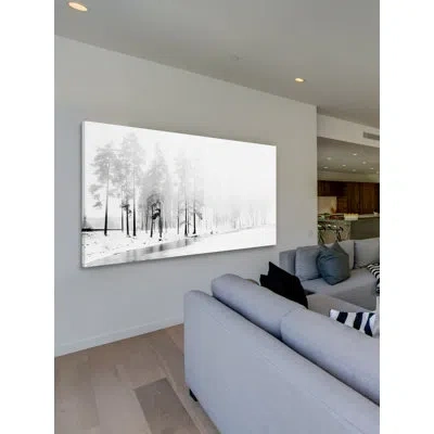 Marmont Hill Winter River Canvas Art Print In Wrapped Canvas