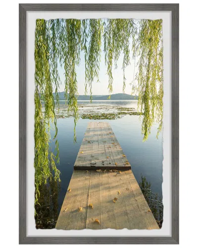 Marmont Hill Wooden Plank Bridge Framed Print Wall Art In Multicolor