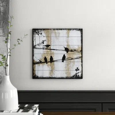Marmont Hill 'word Keepers' By Vicki Butler Painting Print On White Wood In Black;brown