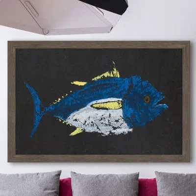 Marmont Hill 'yellowfin Tuna' -  Picture Frame Graphic Art On Paper In Black Framed