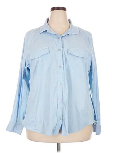 Pre-owned Marmot 3/4 Sleeve Button Down Shirt In Blue