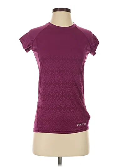 Pre-owned Marmot Active T-shirt In Burgundy