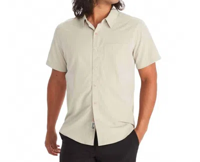 Marmot Aerobora Short Sleeeve Shirt In Sandbar In White