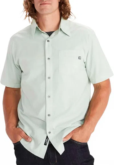 Marmot Aerobora Short Sleeve Shirt In Crushed Mint In Green