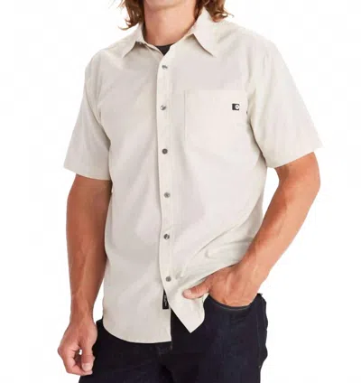 Marmot Aerobora Short Sleeve Shirt In Moonbeam In Neutral