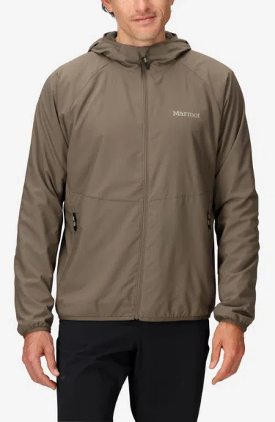 Marmot Aerothermal Hooded Jacket In Brown