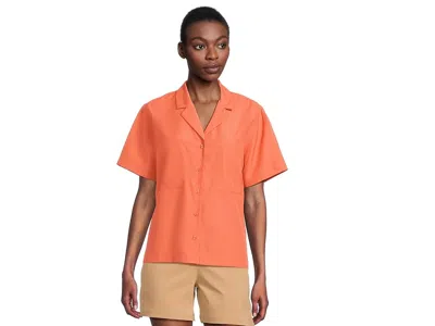 Marmot Airexchange Solarshield Camp Short Sleeve Shirt In Orange
