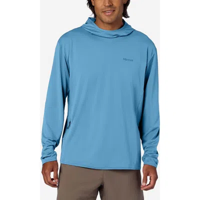 Marmot Airexchange Solarshield Upf Hoodie In Blue