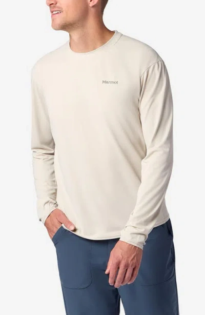 Marmot Airexchange Solarshield Upf Long Sleeve Crewneck T-shirt In White