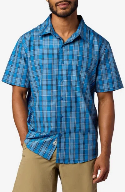 Marmot Airexchange Solarshield Upf Short Sleeve Button-up Shirt In Blue