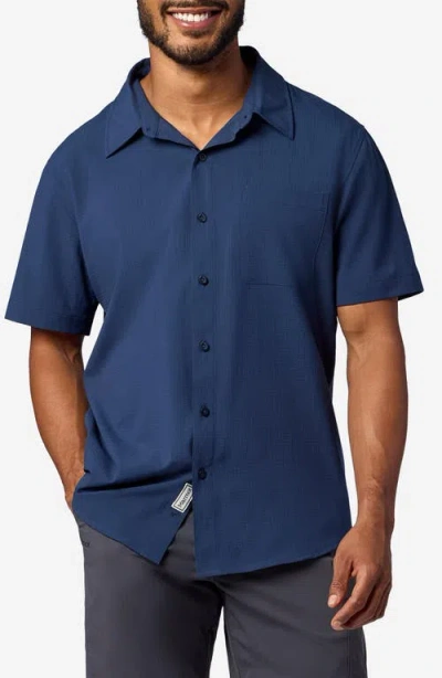 Marmot Airexchange Solarshield Upf Short Sleeve Button-up Shirt In Blue