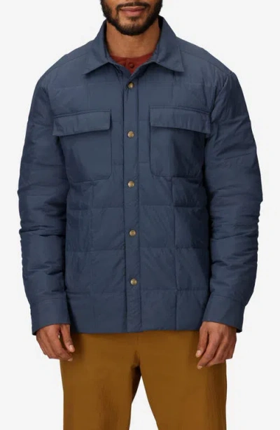 Marmot Ares 700 Fill Power Down Shacket In Blue