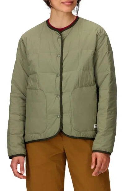 Marmot Ares Collarless 700 Fill Power Down Jacket In Green