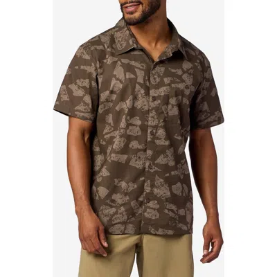 Marmot Cedrus Organic Cotton Blend Short Sleeve Button-up Shirt In Multi