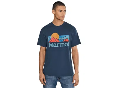 Marmot Coastal T-shirts Short Sleeve In Blue