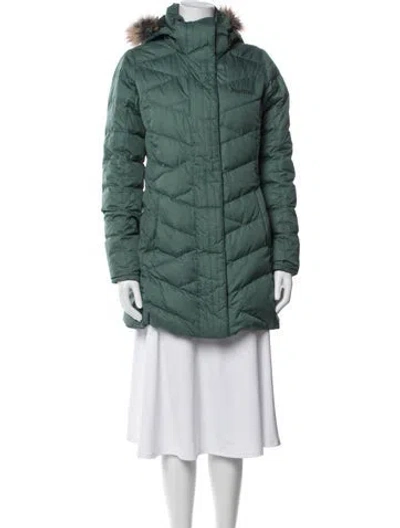 Pre-owned Marmot Down Coat In Green