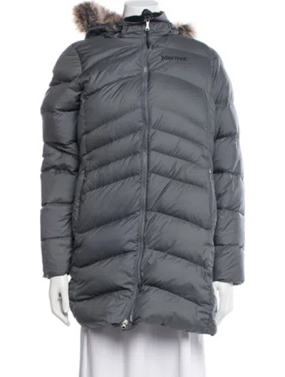 Pre-owned Marmot Down Coat In Grey