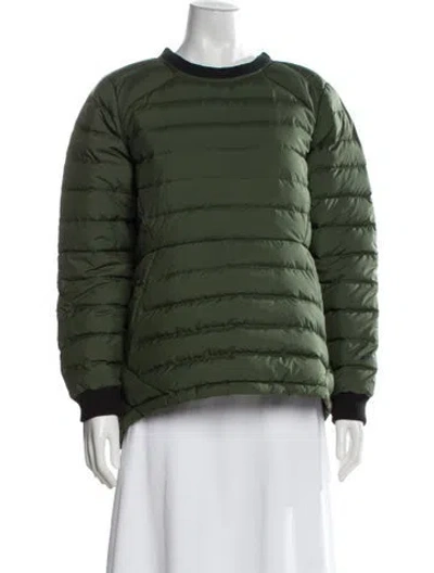 Pre-owned Marmot Down Crew Neck Top In Green