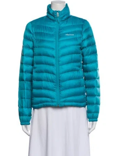 Pre-owned Marmot Down Jacket In Blue