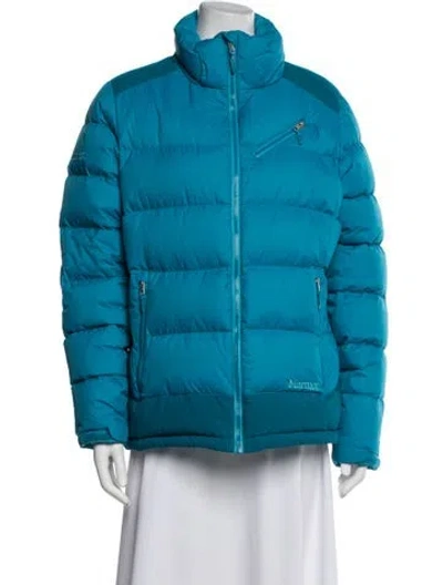 Pre-owned Marmot Down Jacket In Blue