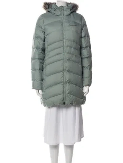 Pre-owned Marmot Down Jacket In Green