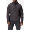 Marmot Drop Line Half Zip Fleece Jacket In Black Heather
