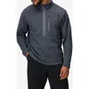 Marmot Drop Line Half Zip Fleece Jacket In Steel Onyx Heather