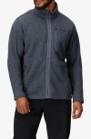 Marmot Drop Line Heathered Fleece Jacket In Steel Onyx Heather
