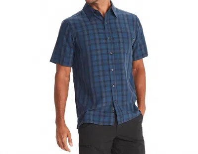 Marmot Eldridge Short Sleeve Shirt In Arctic Navy In Blue