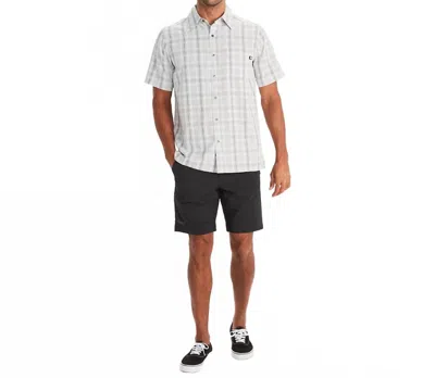 Marmot Eldridge Short Sleeve Shirt In Grey In White