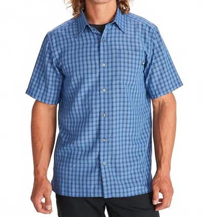 Marmot Eldridge Short Sleeve Shirt In Marine Arctique In Blue