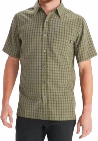 Marmot Eldridge Short Sleeve Shirt In Wintermoss In Green