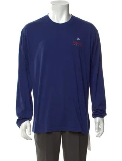 Pre-owned Marmot Graphic Print Crew Neck T-shirt In Blue