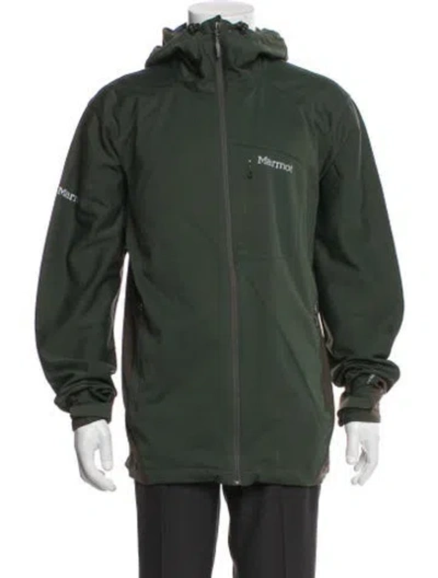 Pre-owned Marmot Graphic Print Windbreaker In Green