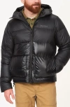 Marmot Men's Guides Quilted Full-zip Hooded Down Jacket In Black