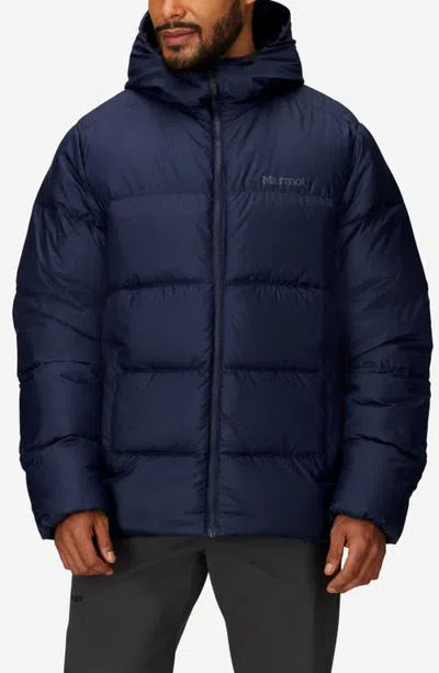 Marmot Guides 700-fill-power Water-repellent Down Hooded Jacket In Arctic Navy