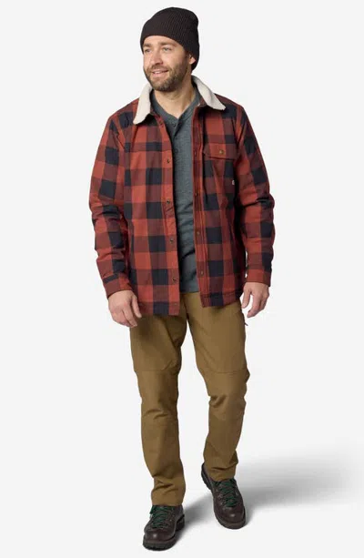 Marmot Hidden Peaks Plaid Cotton Twill Shirt Jacket In Pecan Buffalo Plaid