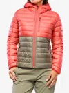 Marmot Highlander Down Hoody Jacket In Grapefruit / Vetiver In Multi