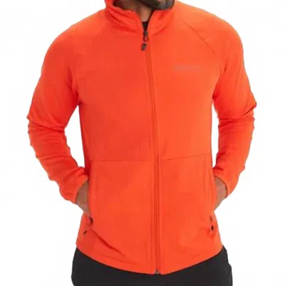 Marmot Leconte Fleece Jacket In Red Sun In Orange