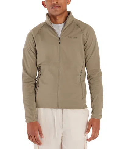 Marmot Leconte Fleece Zip Front Track Jacket In Vetiver