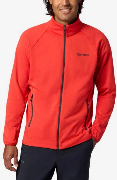 Marmot Leconte Full Zip Fleece Jacket In Red